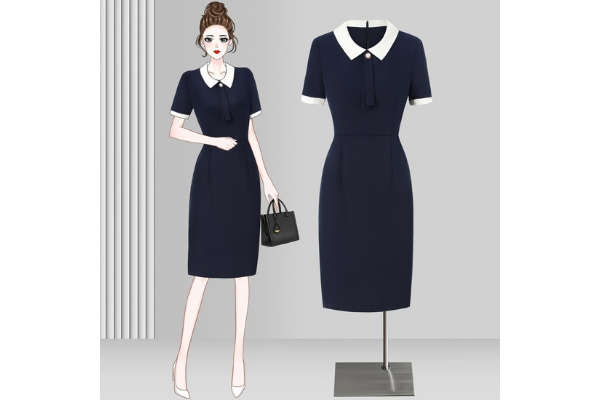 Doll Collar Professional Workwear Dress